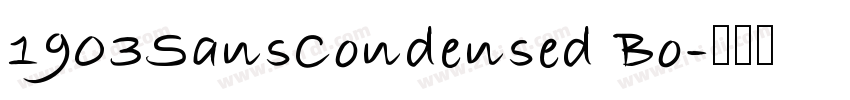 1903SansCondensed Bo字体转换